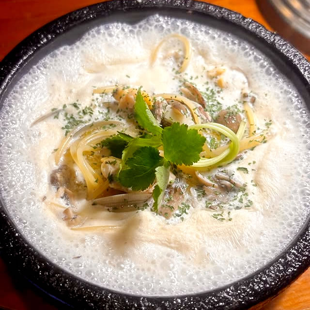 アサリのミルキースープパスタ