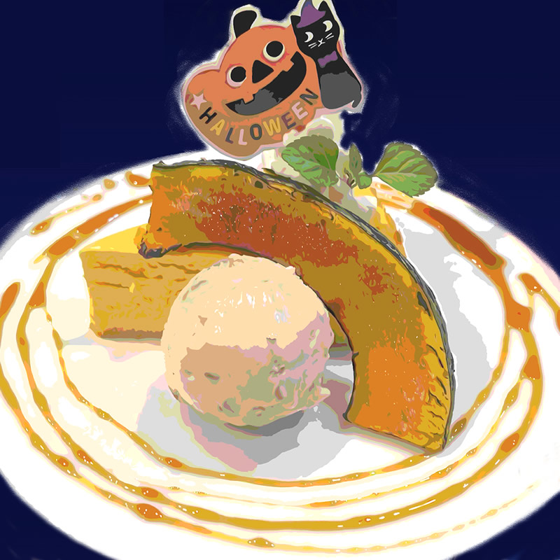 カボチャのチーズケーキ